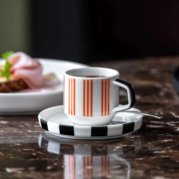 MEMPHIS Piattino per tazzina da caffè - Bianca, Ø12 cm, Premium Porcelain