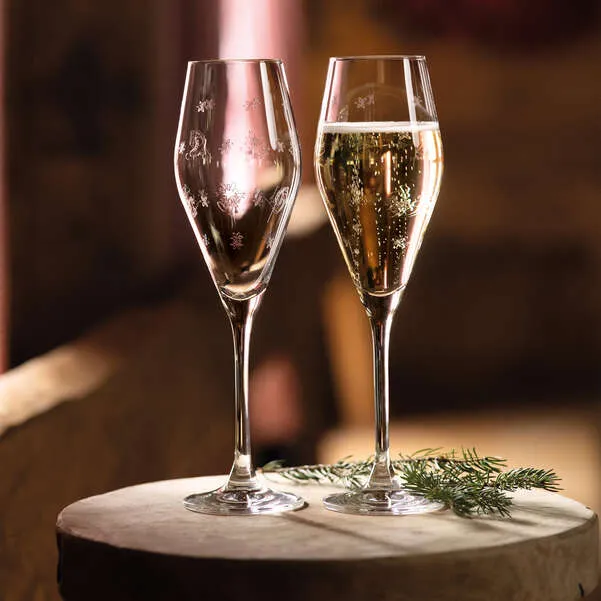 Toy's Delight Bicchiere da champagne/ spumante trasparente, 120 ml - set da 2