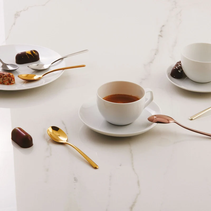 Lenear - Set 6 cucchiaini caffè espresso - in acciaio inox - mirror multicolor