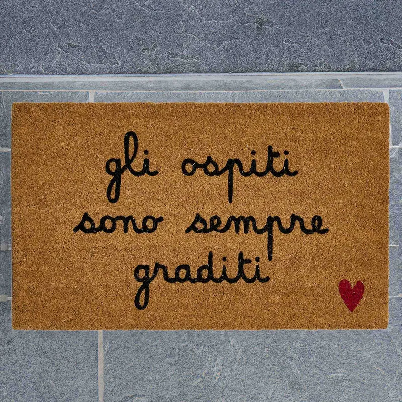Zerbino " Gli Ospiti Sono Sempre Graditi " - 45X75Cm