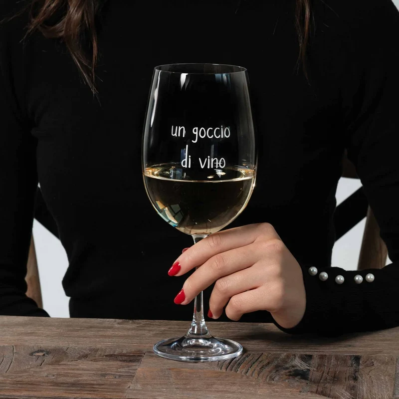 Set 2 calici vino " Un goccio di vino "