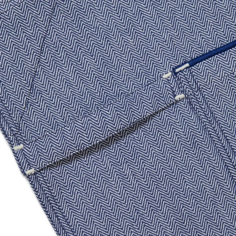 MARTHA by Martha Stewart Blue Herringbone Smock