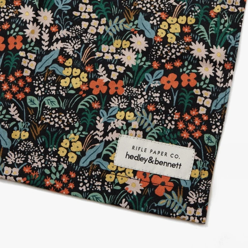 Rifle Paper Co. Meadow Black Crossback Apron