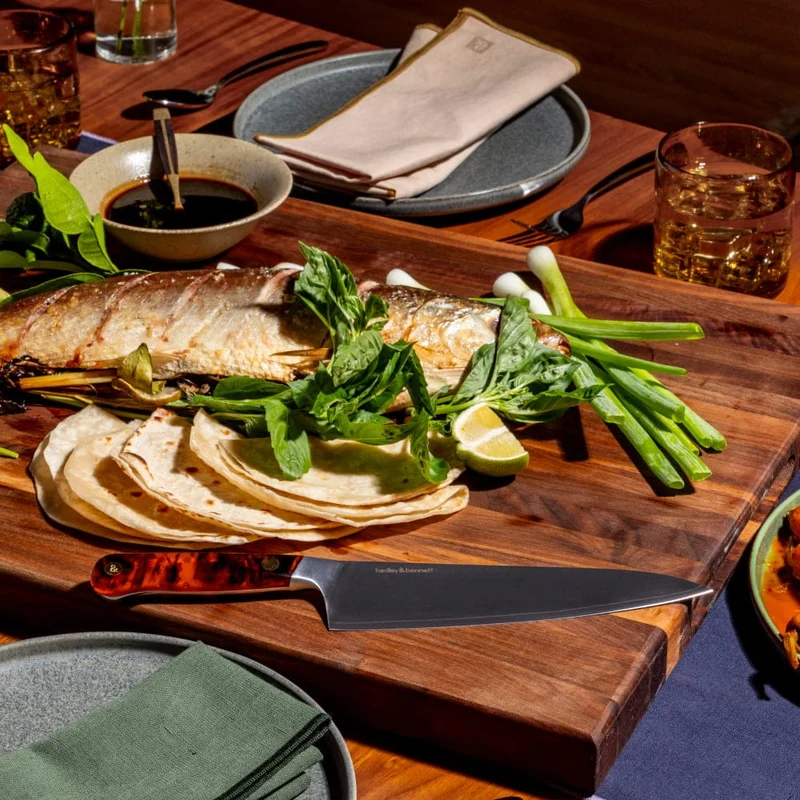 Chef's Knife Set - Tortoiseshell Brown