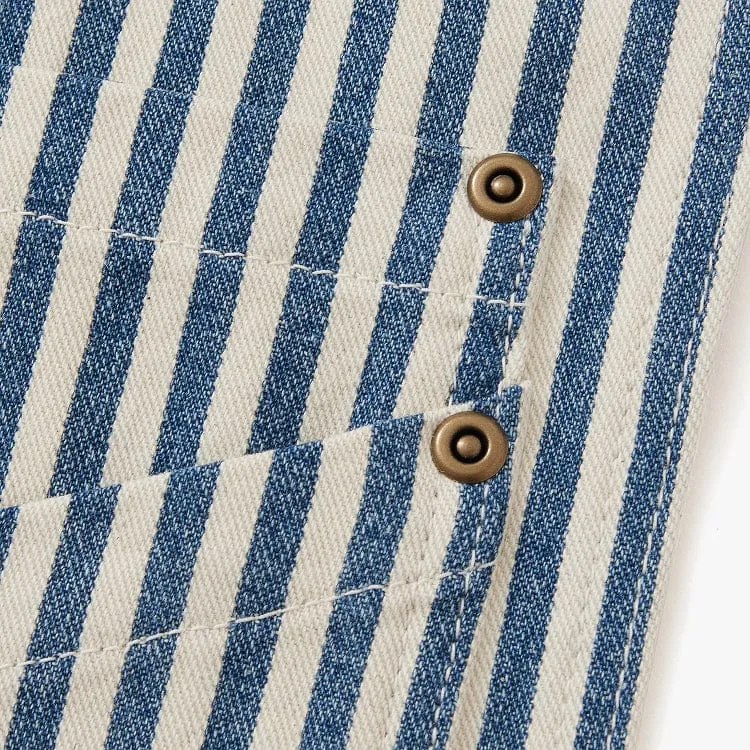 Palm Stripe Maker's Split Leg Apron
