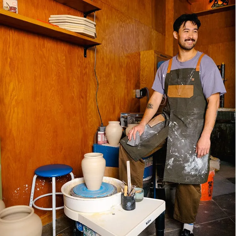 Olive Maker's Split Leg Apron