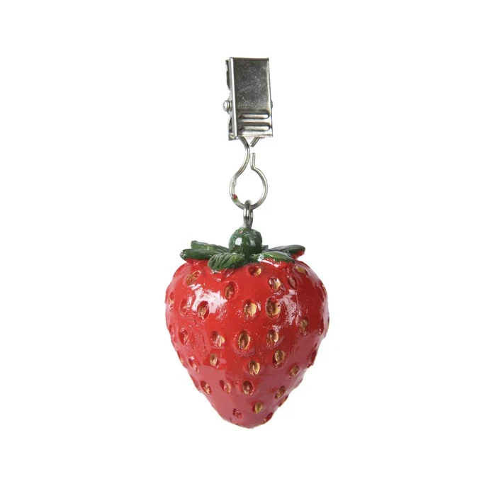 Set 4 fermacarte decorativi a forma di fragola
