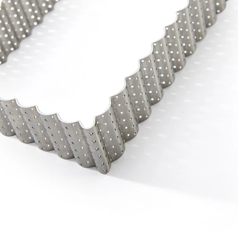 Marco rectangular perforado acanalado De Buyer