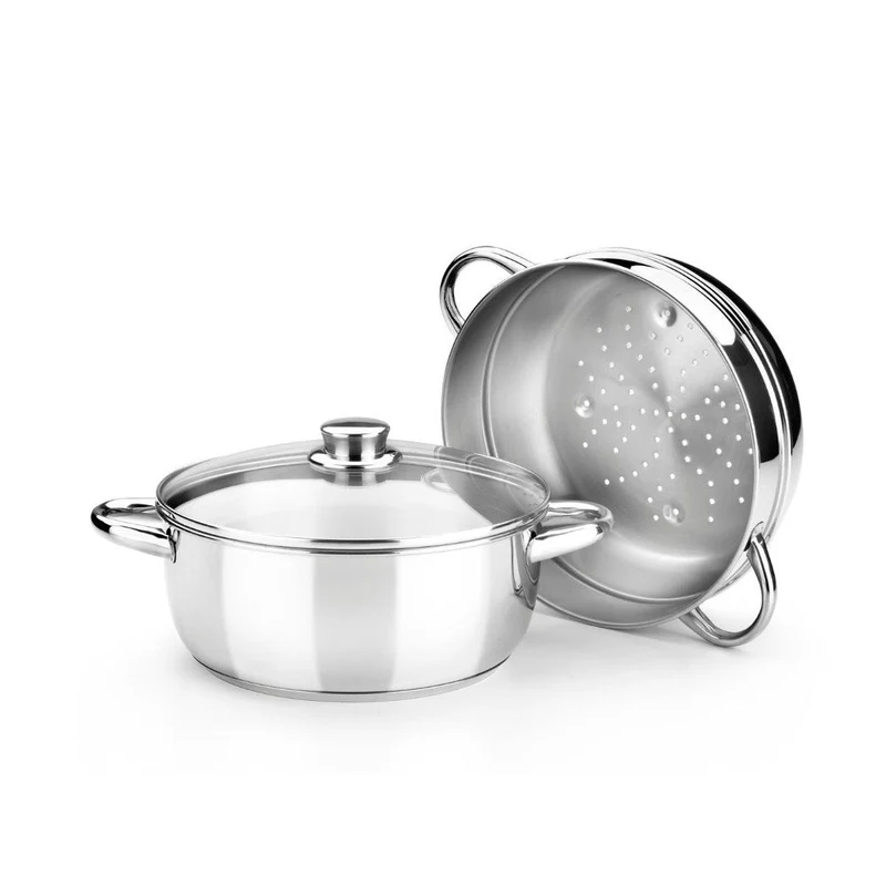Olla vapor Optima con tapa de cristal Monix