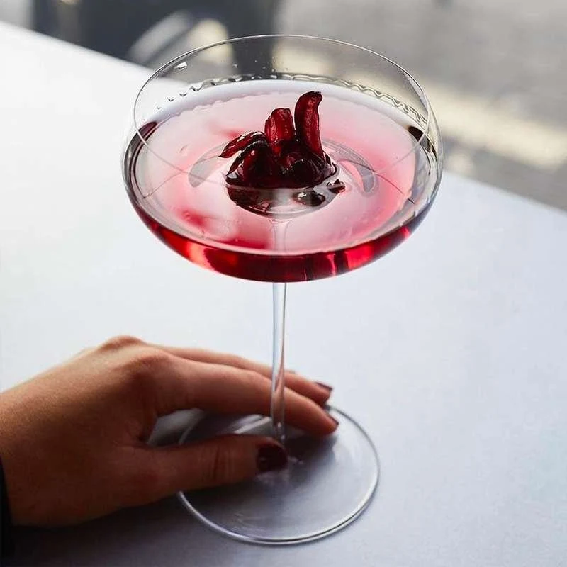 25 cl - Vision Nostalgic Bicchiere Cocktail in Vetro Soffiato - Set 2 Pezzi
