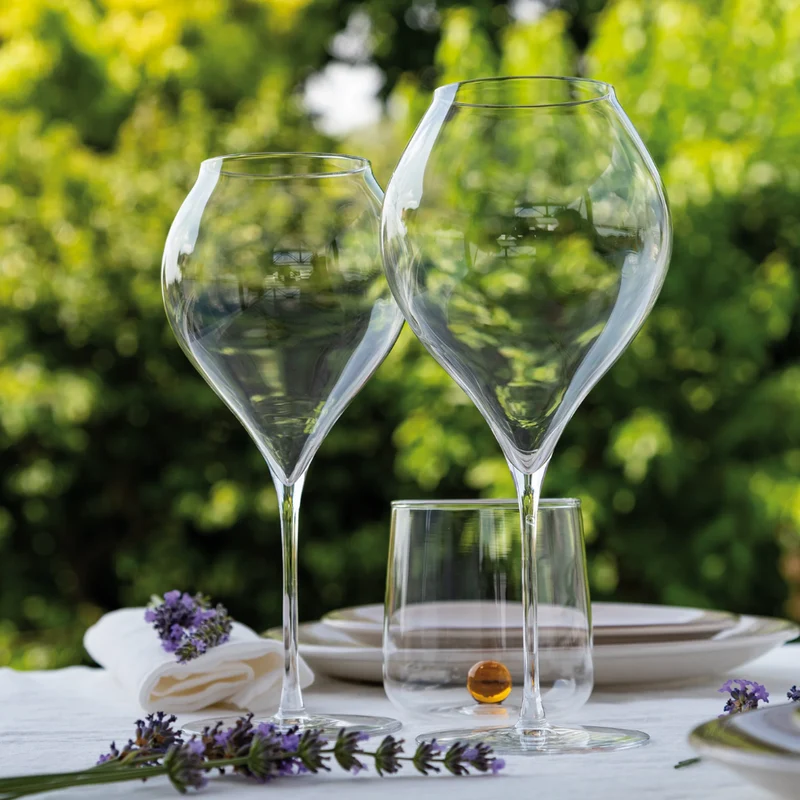 82 cl - Ultralight Calice Vino Bianco in Vetro Fatto a Mano - Set 2 Pezzi