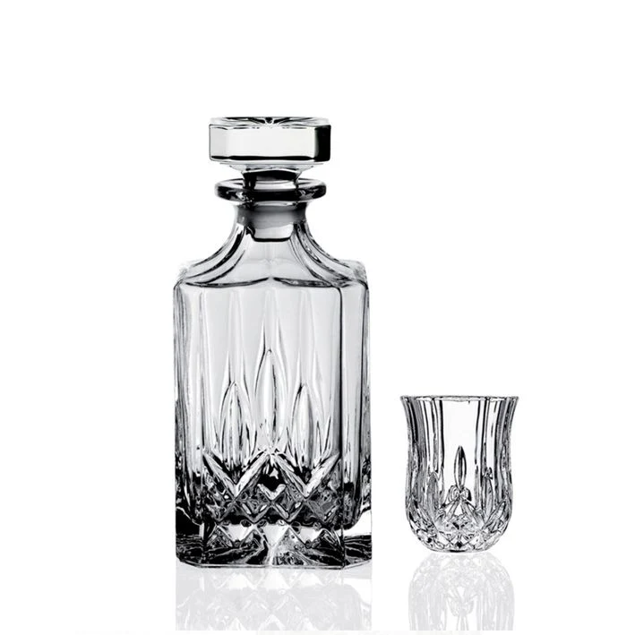 Opera Set Liquore Bottiglia Con Bicchieri in Vetro - Set 7 Pezzi
