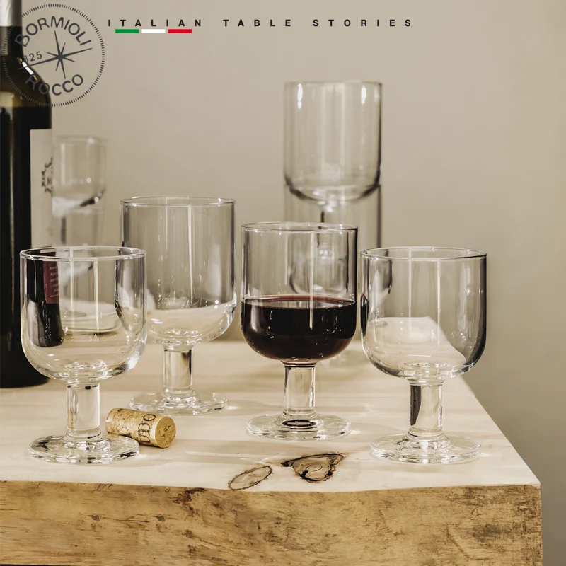 28 cl - Hosteria Calice Vino Rosso in Vetro Temperato - Set 6 Pezzi