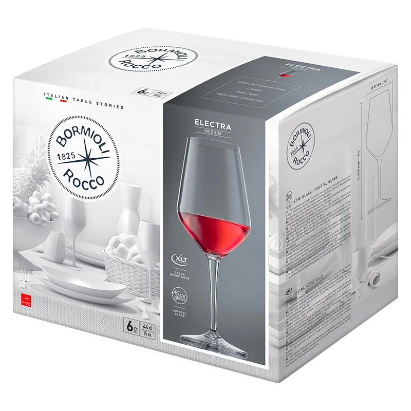 44 cl - Electra Calice Vino Bianco in Vetro - Set 6 Pezzi