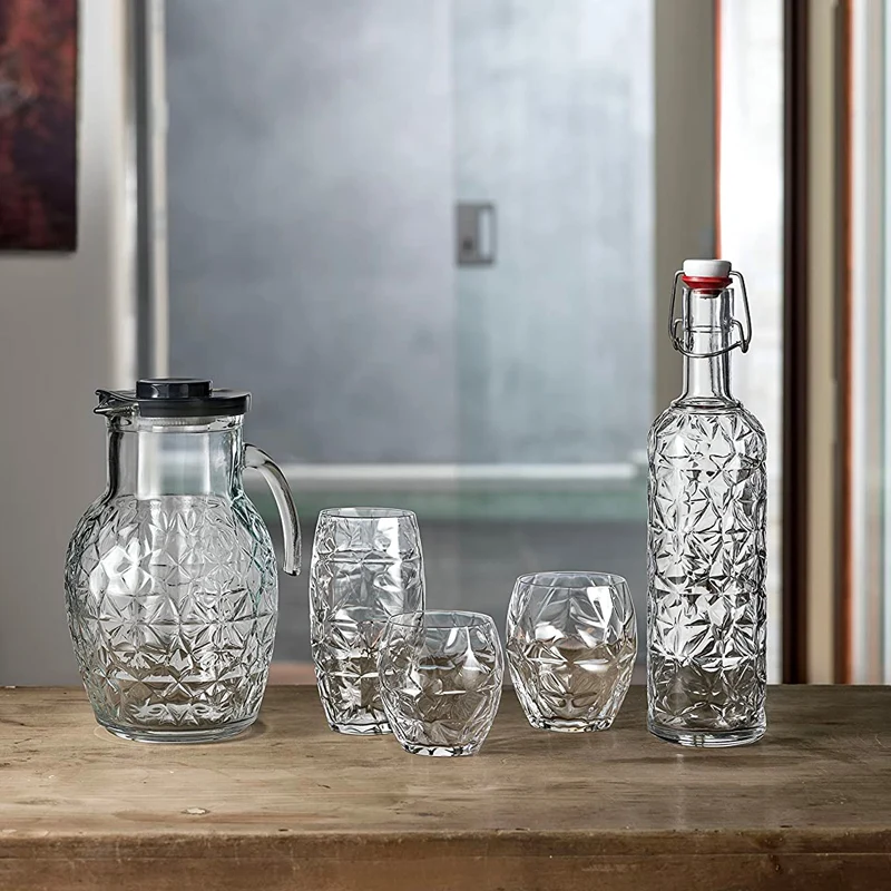 59 cl - Prezioso Bicchiere Bibita in Vetro - Set 4 Pezzi