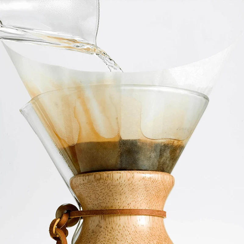 Pack de 100 filtros circulares para cafetera Chemex