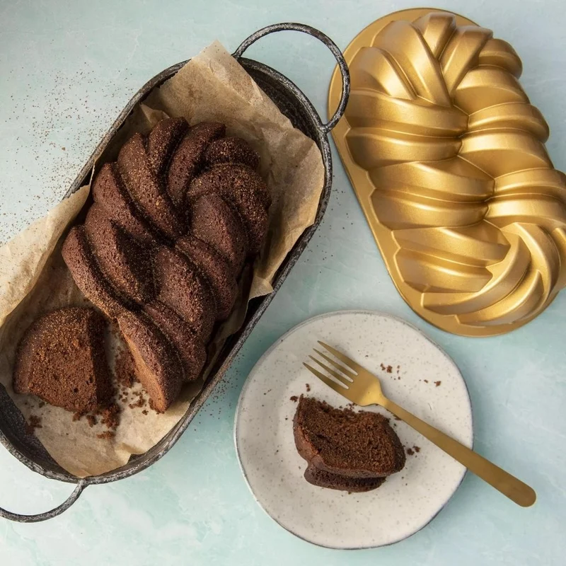Molde Loaf Pan trenzado 75º Aniversario Nordic Ware