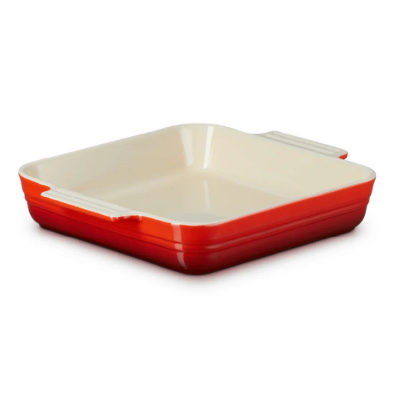 Molde cerámico tipo bandeja cuadrada Le Creuset