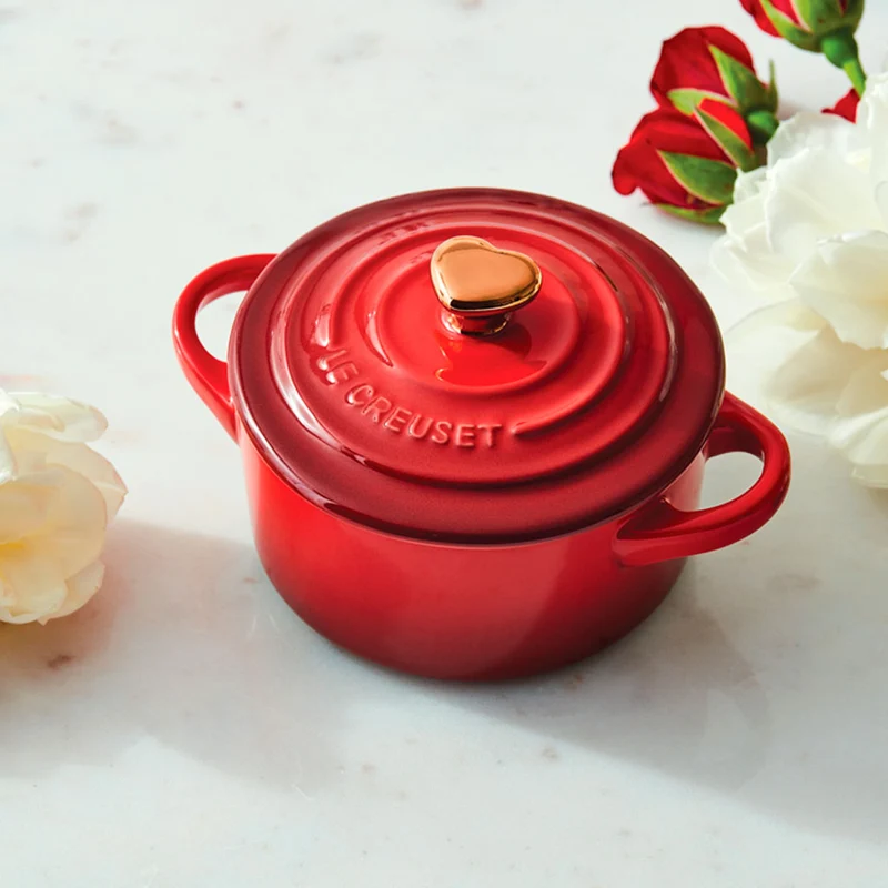 Mini cocotte pomo dorado Le Creuset