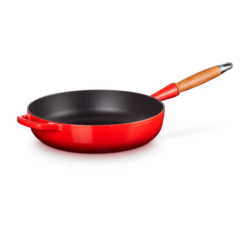 Sartén alta de hierro con mango de madera Le Creuset