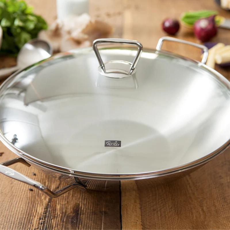Kunming Wok with Glass Lid, 36 cm