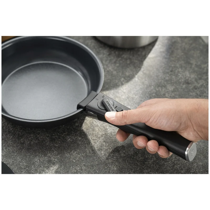 Unlock Ceramic Titanium Set Padelle Impilabili Con Manico Rimovibile In Alluminio - Set 4 Pz