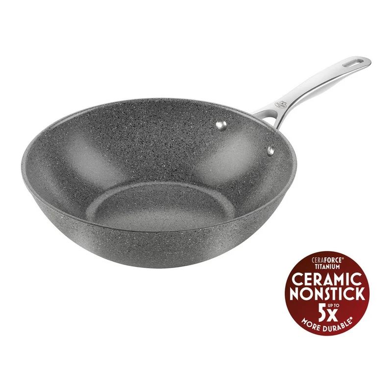30 cm - Salina Ceramic Wok Antiaderente In Alluminio