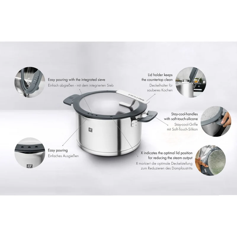 Simplify Set Casseruola In Acciaio Inox - Set 5 Pz