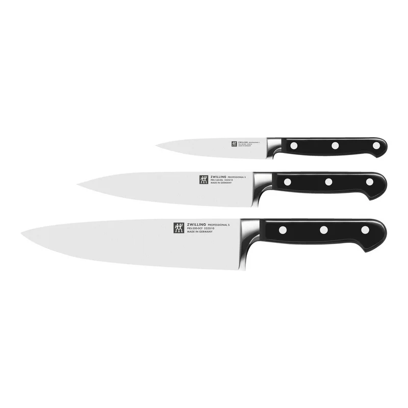 Professional S Coltelli Cucina In Acciaio Inox con formula specifica - Set 3 Pz