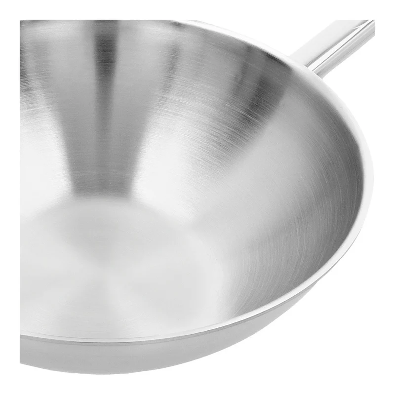 Apollo Wok Fondo Piatto In Acciaio Inox 18/10