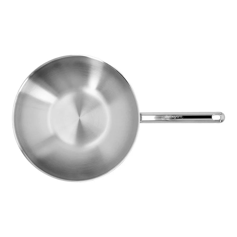 Apollo Wok Fondo Piatto In Acciaio Inox 18/10