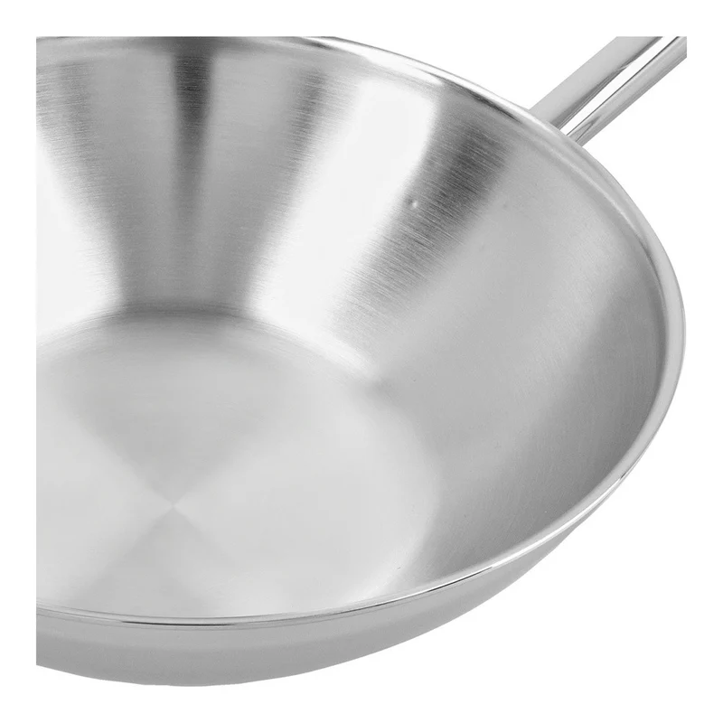 Apollo Wok Fondo Piatto In Acciaio Inox 18/10