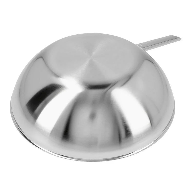 Apollo Wok Fondo Piatto In Acciaio Inox 18/10