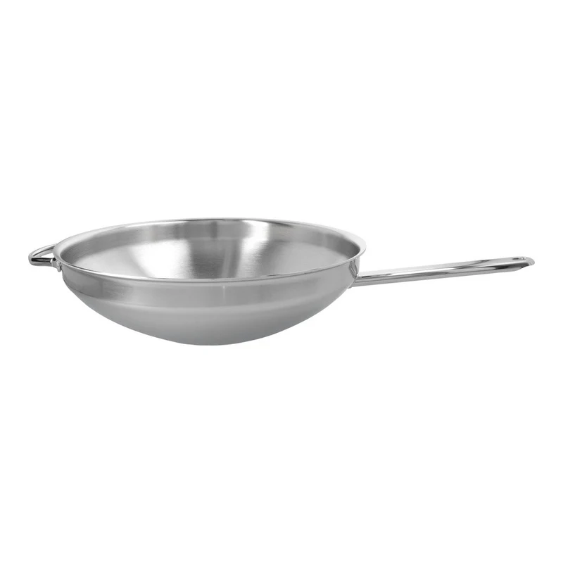 Apollo Wok Fondo Piatto In Acciaio Inox 18/10