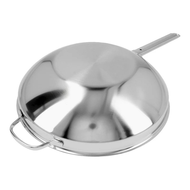 Apollo Wok Fondo Piatto In Acciaio Inox 18/10