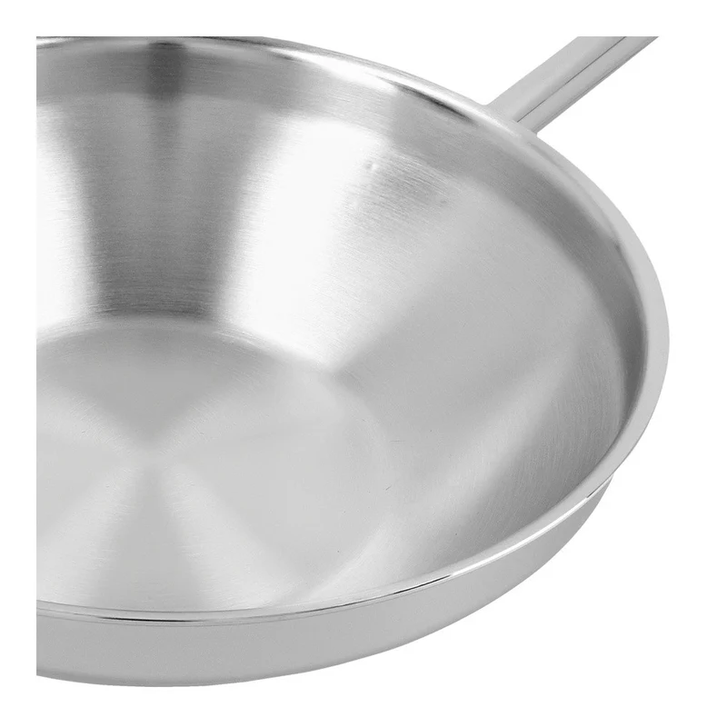 Apollo Wok Fondo Piatto In Acciaio Inox 18/10