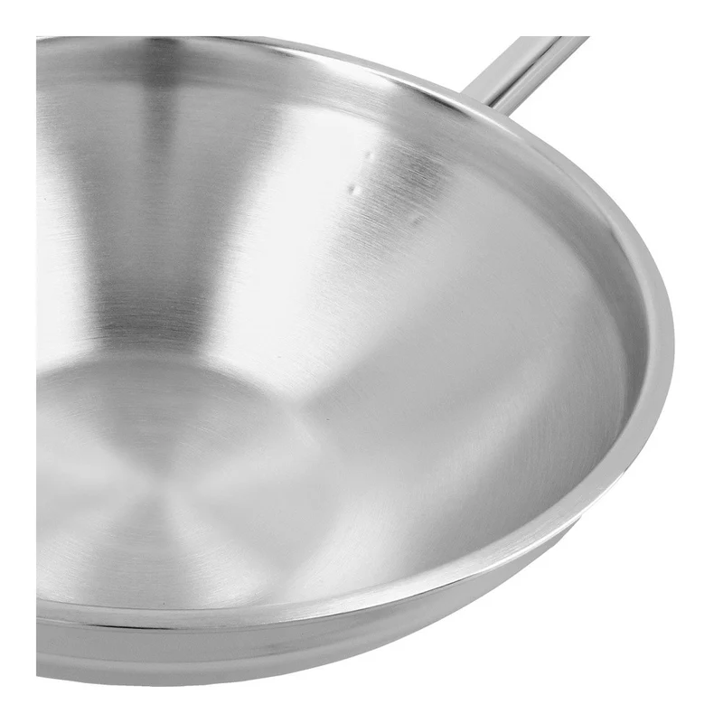 Apollo Wok Fondo Piatto In Acciaio Inox 18/10