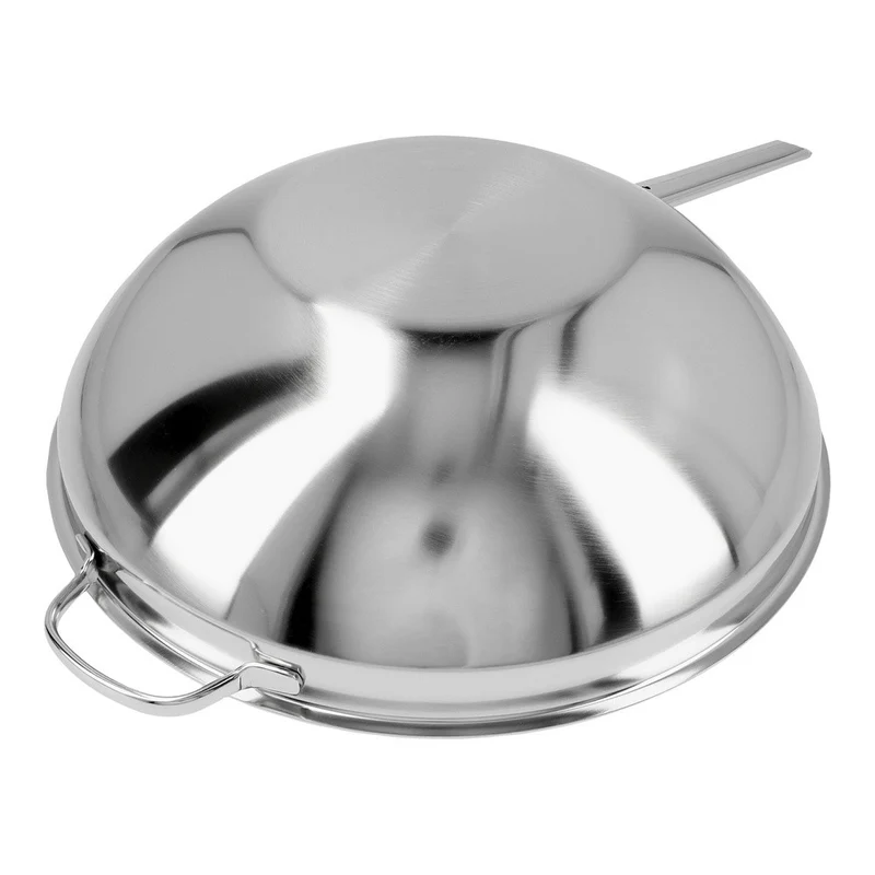 Apollo Wok Fondo Piatto In Acciaio Inox 18/10