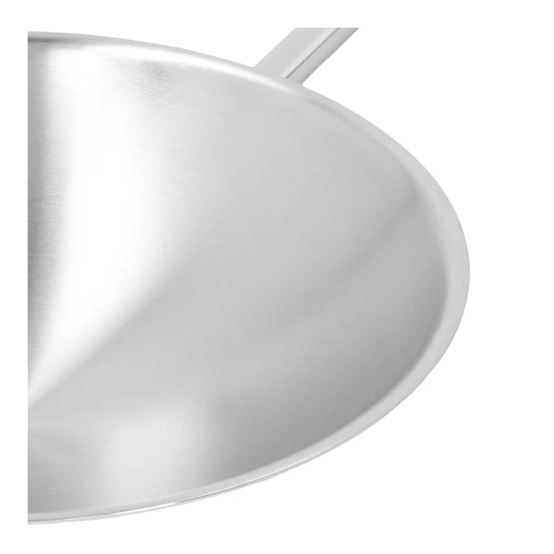 36 cm - Apollo Wok Fondo Tondo In Acciaio Inox 18/10
