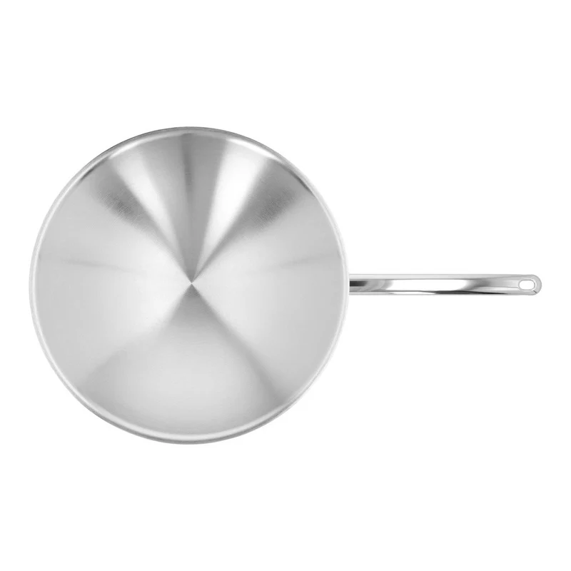 36 cm - Apollo Wok Fondo Tondo In Acciaio Inox 18/10