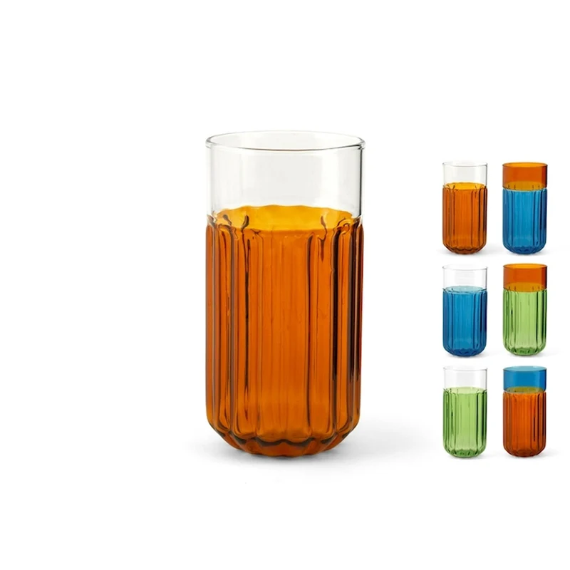 42 cl - Factory Bicchiere Bibita In Vetro Borosilicato - Set 6 Pz