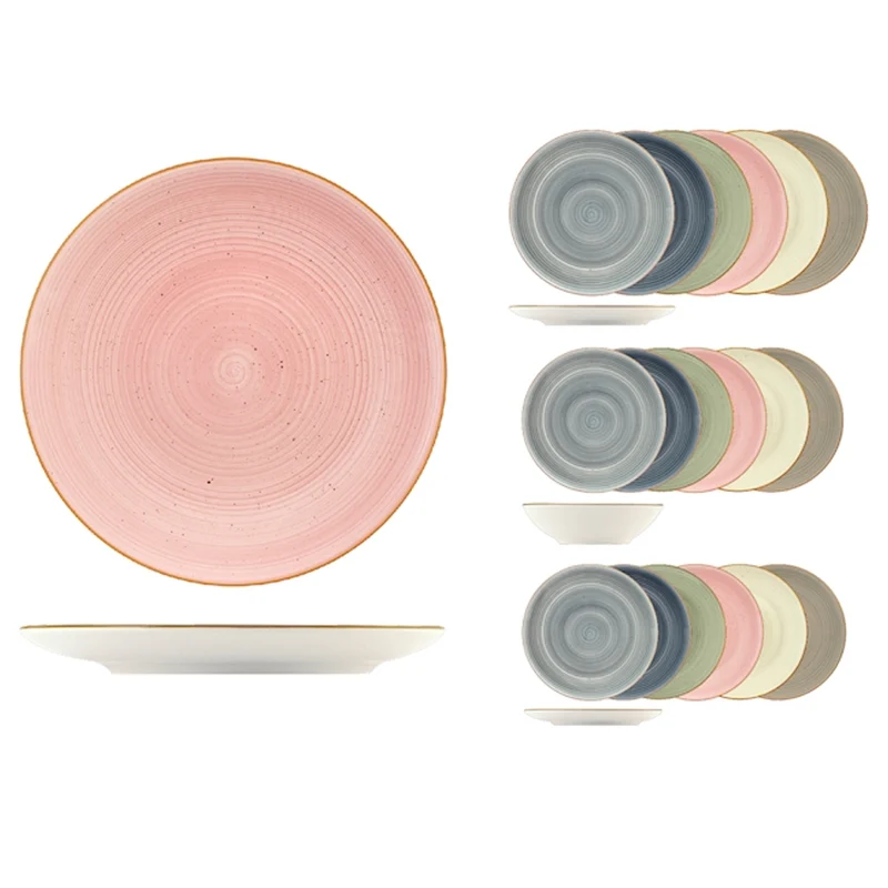 Coupe Harper Servizio Piatti In Stoneware Set 18 Pz