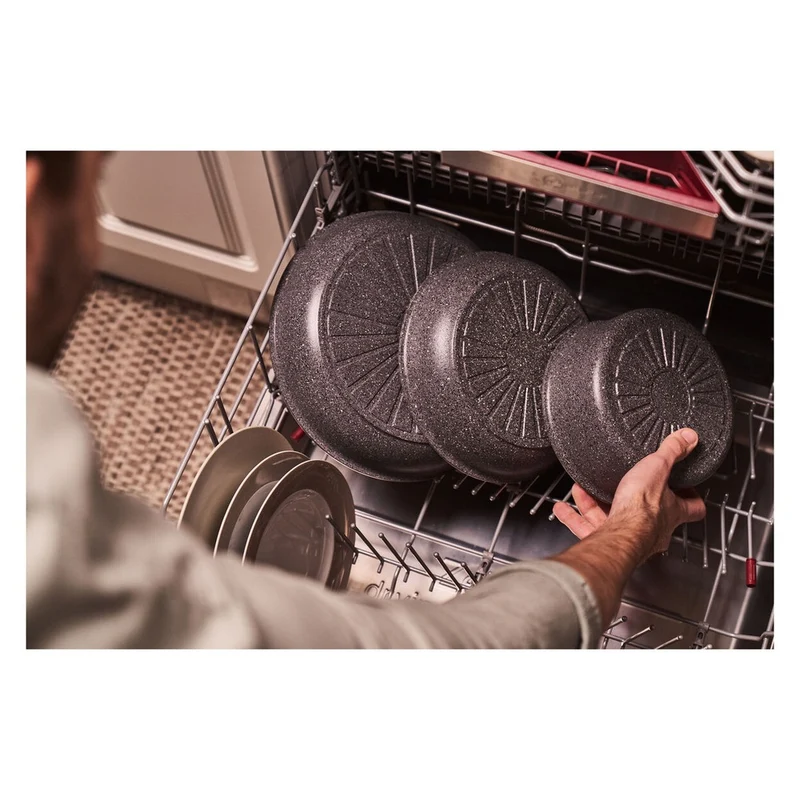 Torre Set Padelle e Casseruole Antiaderente Ceramico In Alluminio Con Manico Rimovibile - Set 4 Pz