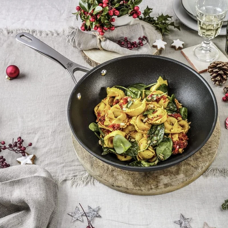 30 cm - Alba Wok Antiaderente Ceramico In Alluminio
