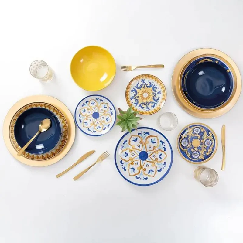 Sicilia Servizio Piatti In Porcellana e Stoneware - Set 18 Pz