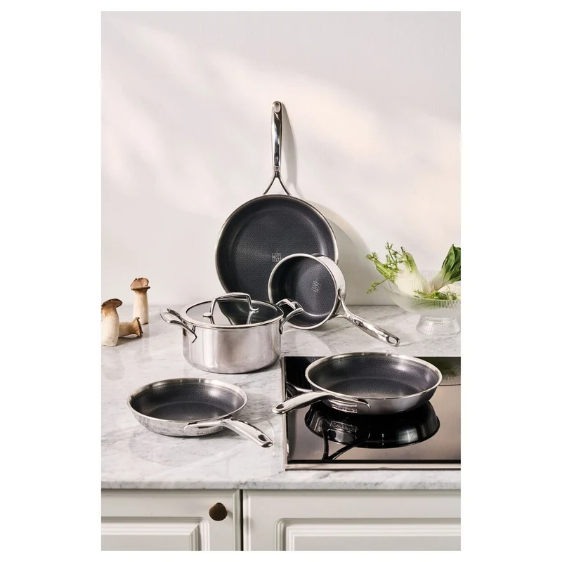 Peak Padella Bassa Antiaderente In Acciaio Inox Con Rivestimento Ceraforce Hycoat