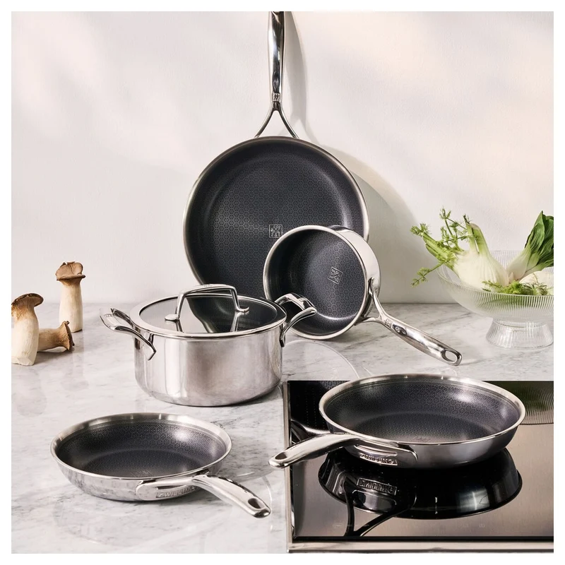 Peak Padella Bassa Antiaderente In Acciaio Inox Con Rivestimento Ceraforce Hycoat