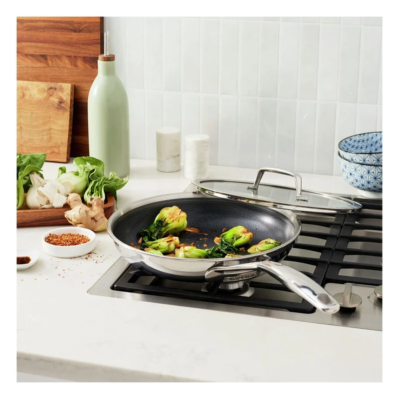 Peak Padella Bassa Antiaderente In Acciaio Inox Con Rivestimento Ceraforce Hycoat