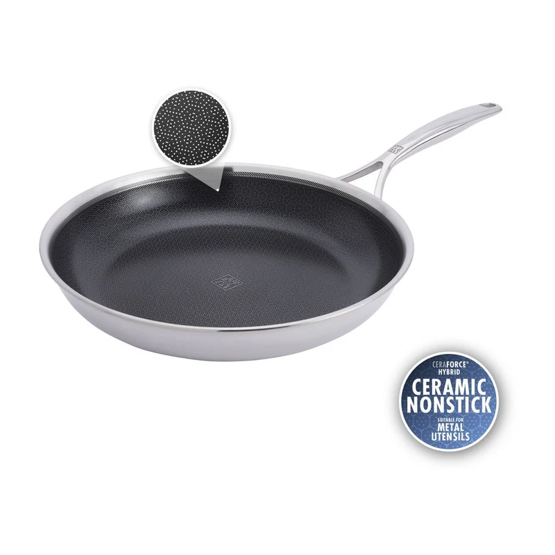 Peak Padella Bassa Antiaderente In Acciaio Inox Con Rivestimento Ceraforce Hycoat