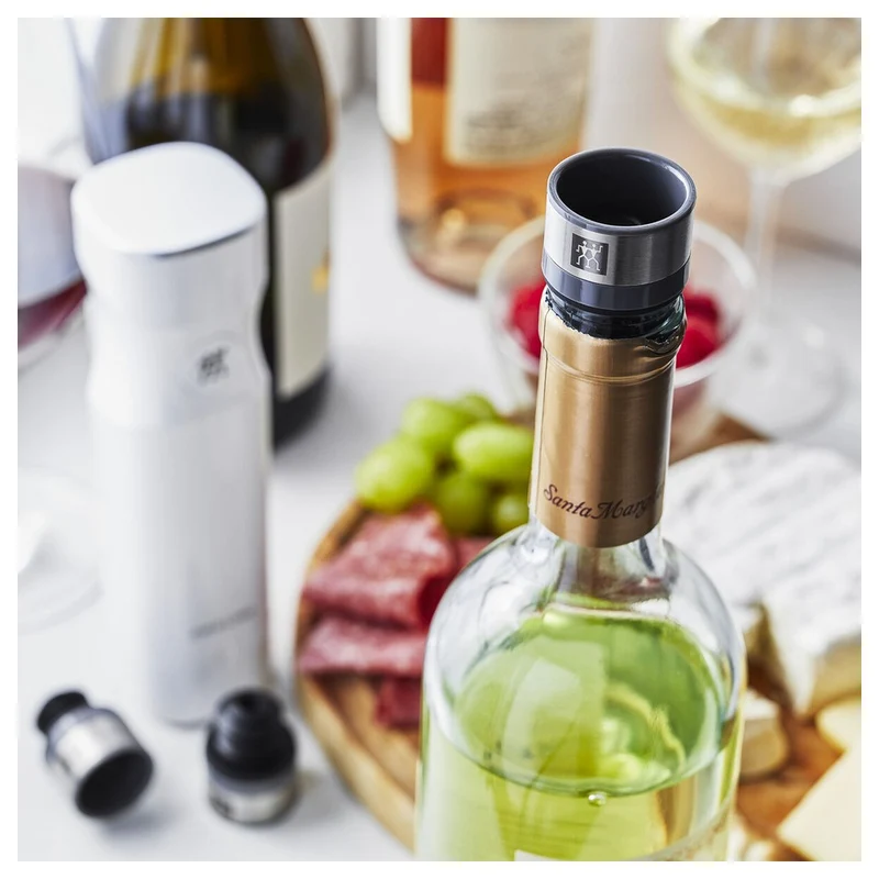 Fresh & Save Set Tappi Salva Vino In Acciaio Inox - Set 3 Pz